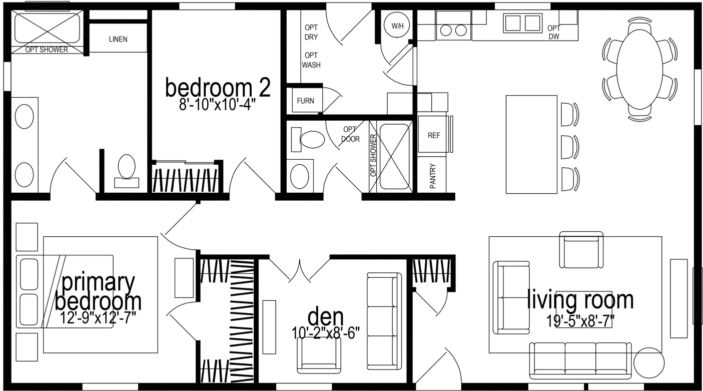 Hillcrest g827 floor plan home features